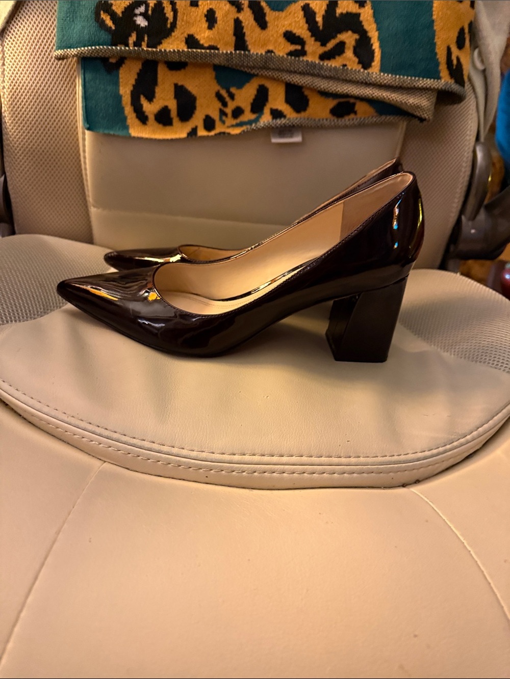 Marc Fisher Patent Pointed-Toe Pumps in Dark Burgundy - Picture 3 of 4